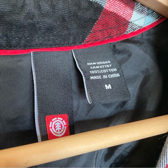 Element size M black, red and white flannel, 100% cotton - Picture 3 of 3